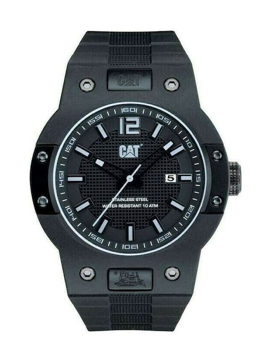 fixedratio cat northcape round date black rubber strap n