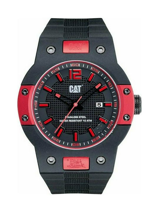 fixedratio cat northcape round date black rubber strap n