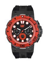 fixedratio cat reef chrono red bezel black dial and rubber strap d